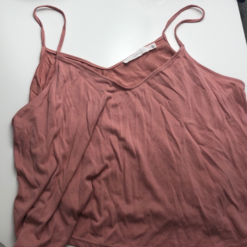 mauve tank top